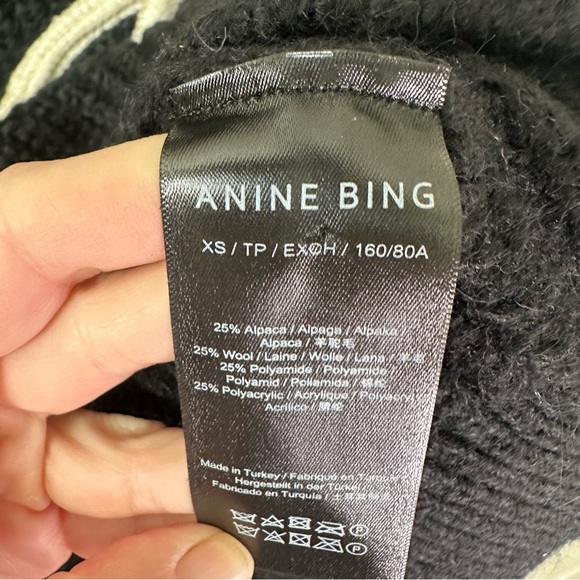 NWOT ANINE BING Bing Kendrick Black Sweater SZ XS - Picture 6 of 7